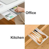 Hidden Under-Desk Drawer – Self-Adhesive Secret Storage