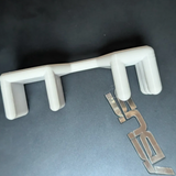 Under-desk hook angle